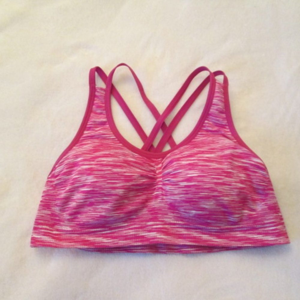 Push Up Removable Pads Racerback Sports Bra Yoga Running Size S